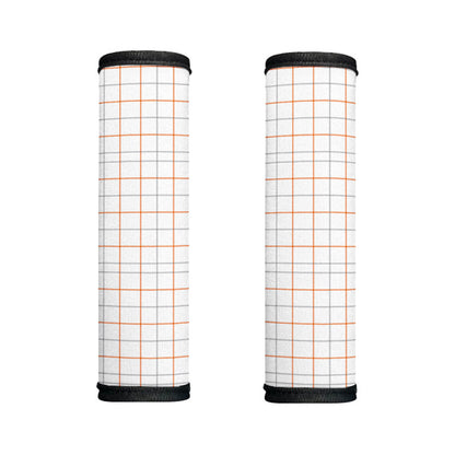 White Halloween Tattersall Pattern Print Handle Covers