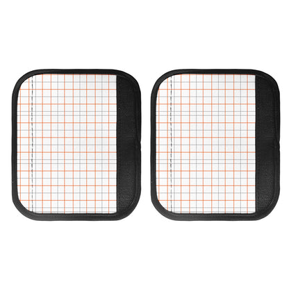 White Halloween Tattersall Pattern Print Handle Covers