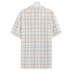 White Halloween Tattersall Pattern Print Hawaiian Shirt