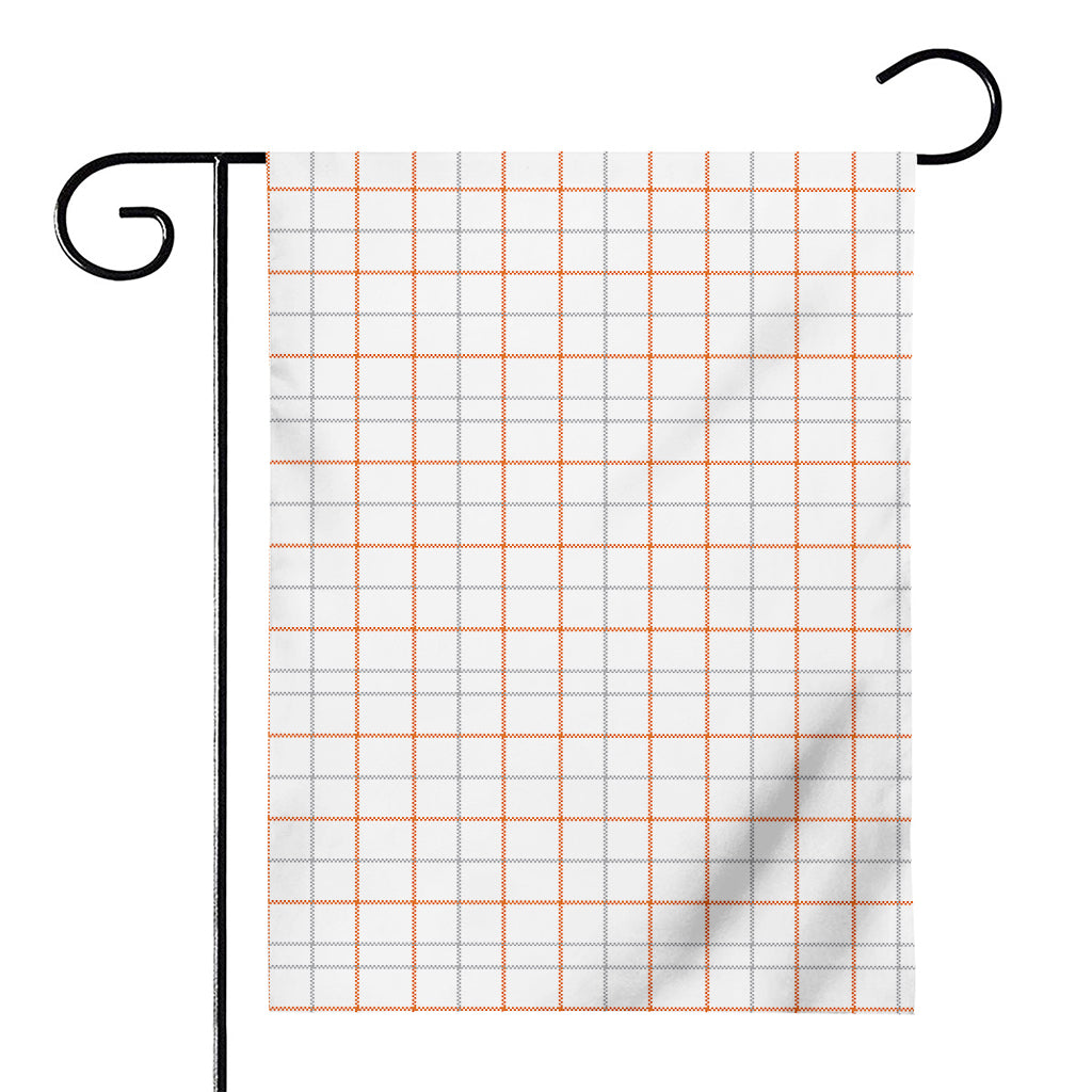 White Halloween Tattersall Pattern Print House Flag