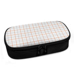 White Halloween Tattersall Pattern Print Insulin Cooler Travel Case
