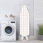White Halloween Tattersall Pattern Print Ironing Board Cover