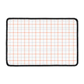 White Halloween Tattersall Pattern Print Kitchen Mat