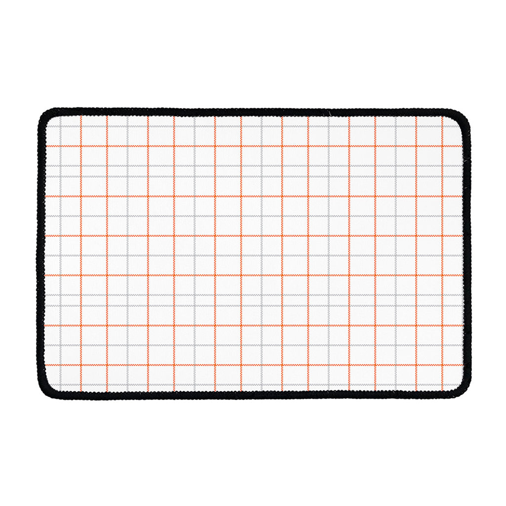 White Halloween Tattersall Pattern Print Kitchen Mat