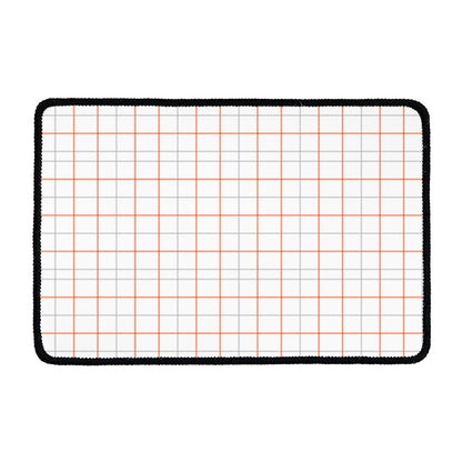 White Halloween Tattersall Pattern Print Kitchen Mat