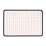 White Halloween Tattersall Pattern Print Kitchen Mat