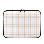White Halloween Tattersall Pattern Print Laptop Sleeve