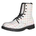 White Halloween Tattersall Pattern Print Backpack