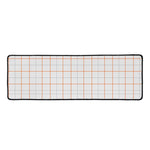 White Halloween Tattersall Pattern Print Long Kitchen Mat