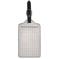 White Halloween Tattersall Pattern Print Luggage Tag