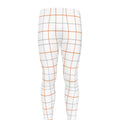 White Halloween Tattersall Pattern Print Men's Leggings