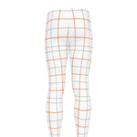 White Halloween Tattersall Pattern Print Men's leggings