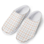 White Halloween Tattersall Pattern Print Mesh Casual Shoes