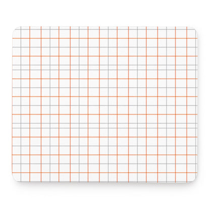 White Halloween Tattersall Pattern Print Mouse Pad
