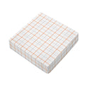 White Halloween Tattersall Pattern Print Outdoor Seat Cushion Cover
