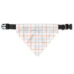 White Halloween Tattersall Pattern Print Over The Collar Dog Bandana