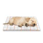 White Halloween Tattersall Pattern Print Pet Cooling Mat Cover