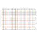 White Halloween Tattersall Pattern Print Polyester Doormat