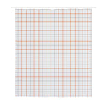 White Halloween Tattersall Pattern Print Polyester Shower Curtain