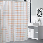 White Halloween Tattersall Pattern Print Premium Shower Curtain