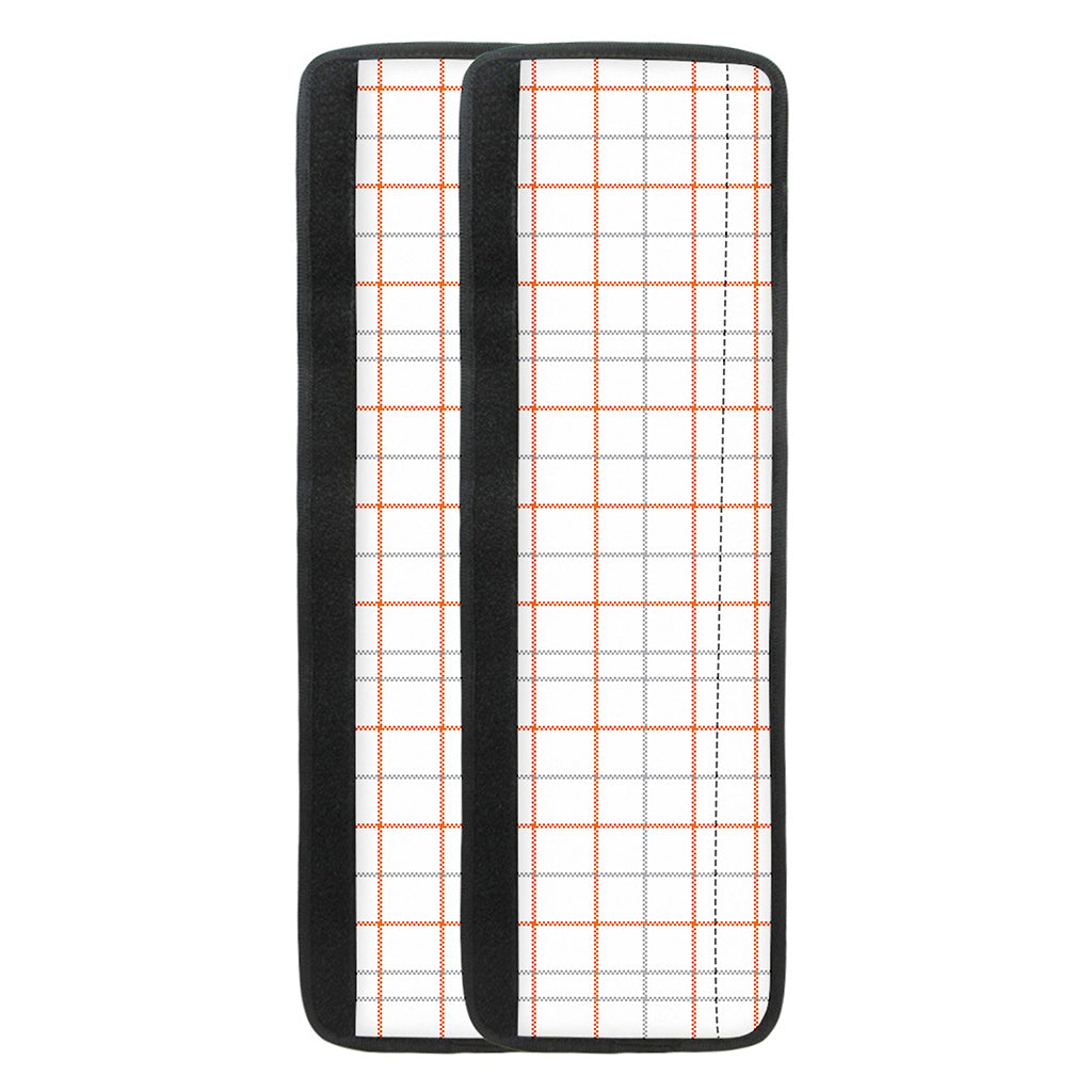 White Halloween Tattersall Pattern Print Refrigerator Handle Covers