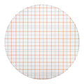 White Halloween Tattersall Pattern Print Round Blanket