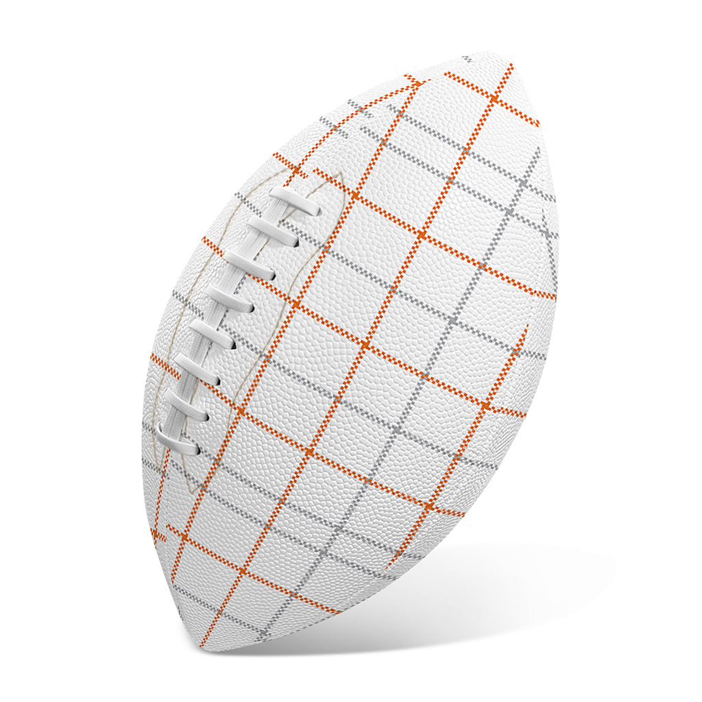 White Halloween Tattersall Pattern Print Rugby Ball