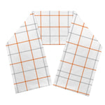 White Halloween Tattersall Pattern Print Scarf