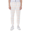 White Halloween Tattersall Pattern Print Joggers