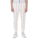 White Halloween Tattersall Pattern Print Scuba Joggers