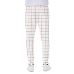 White Halloween Tattersall Pattern Print Scuba Joggers
