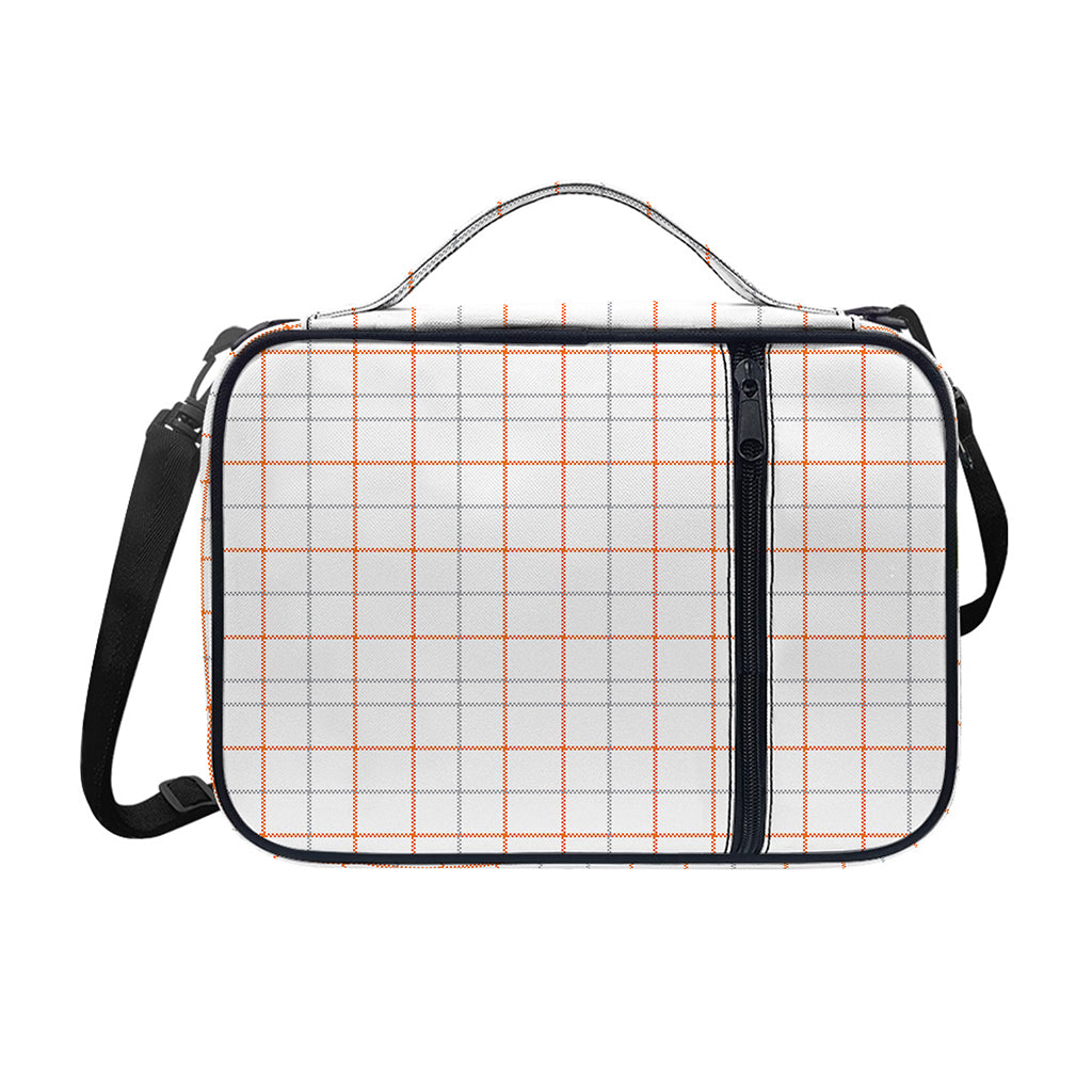White Halloween Tattersall Pattern Print Shoulder Strap Bible Bag