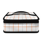 White Halloween Tattersall Pattern Print Small Lunch Bag