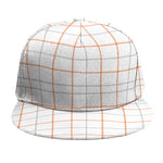 White Halloween Tattersall Pattern Print Snapback Cap