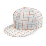White Halloween Tattersall Pattern Print Snapback Cap