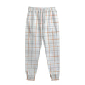 White Halloween Tattersall Pattern Print Sweatpants