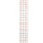 White Halloween Tattersall Pattern Print Table Runner