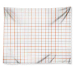 White Halloween Tattersall Pattern Print Tapestry