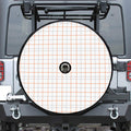 White Halloween Tattersall Pattern Print Tire Cover With Camera Hole
