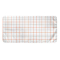 White Halloween Tattersall Pattern Print Towel