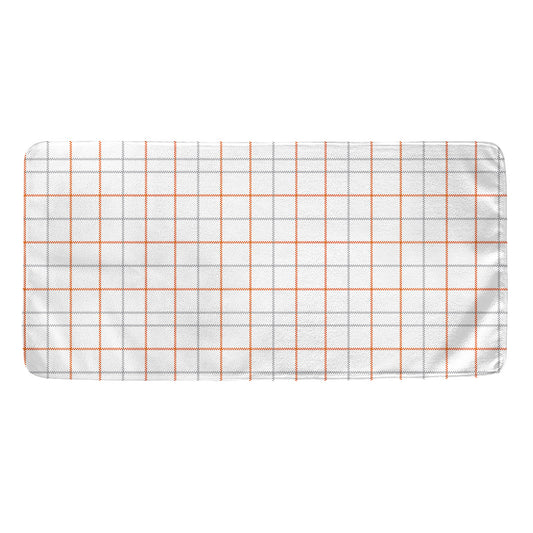 White Halloween Tattersall Pattern Print Towel