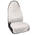 White Halloween Tattersall Pattern Print Waterproof Car Seat Cover