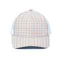 White Halloween Tattersall Pattern Print White Mesh Trucker Hat