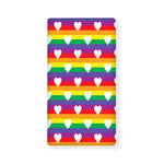 White Heart On LGBT Pride Striped Print Baby Crib Sheet
