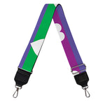 White Heart On LGBT Pride Striped Print Bag Strap