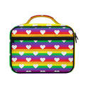 White Heart On LGBT Pride Striped Print Briefcase Bible Bag