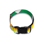 White Heart On LGBT Pride Striped Print Dog Collar