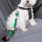 White Heart On LGBT Pride Striped Print Dog Seat Belt