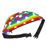 White Heart On LGBT Pride Striped Print Fanny Pack