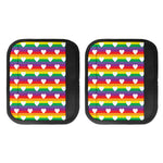 White Heart On LGBT Pride Striped Print Handle Covers